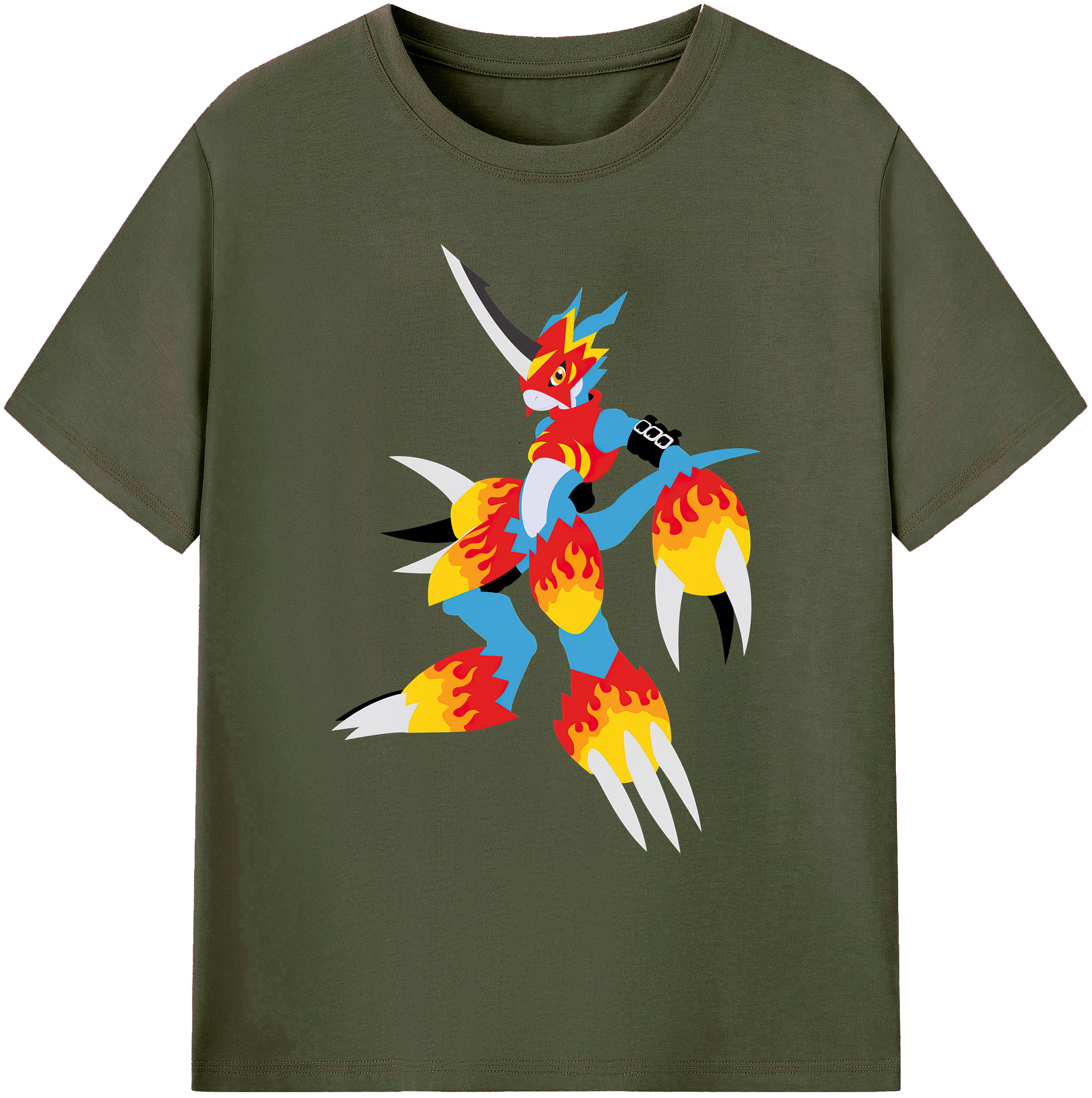 （画像用） Digimon デジタルモンスター/デジモン 綿100％ メンズ半袖Tシャツ｜肌触りやわらか＆通気性